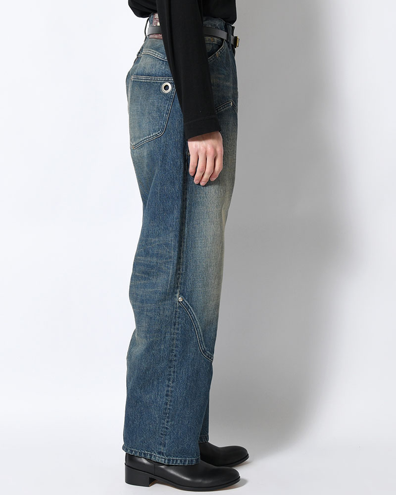 NEWCOMMUNE BAGGY DENIM PANTS -INDIGO-