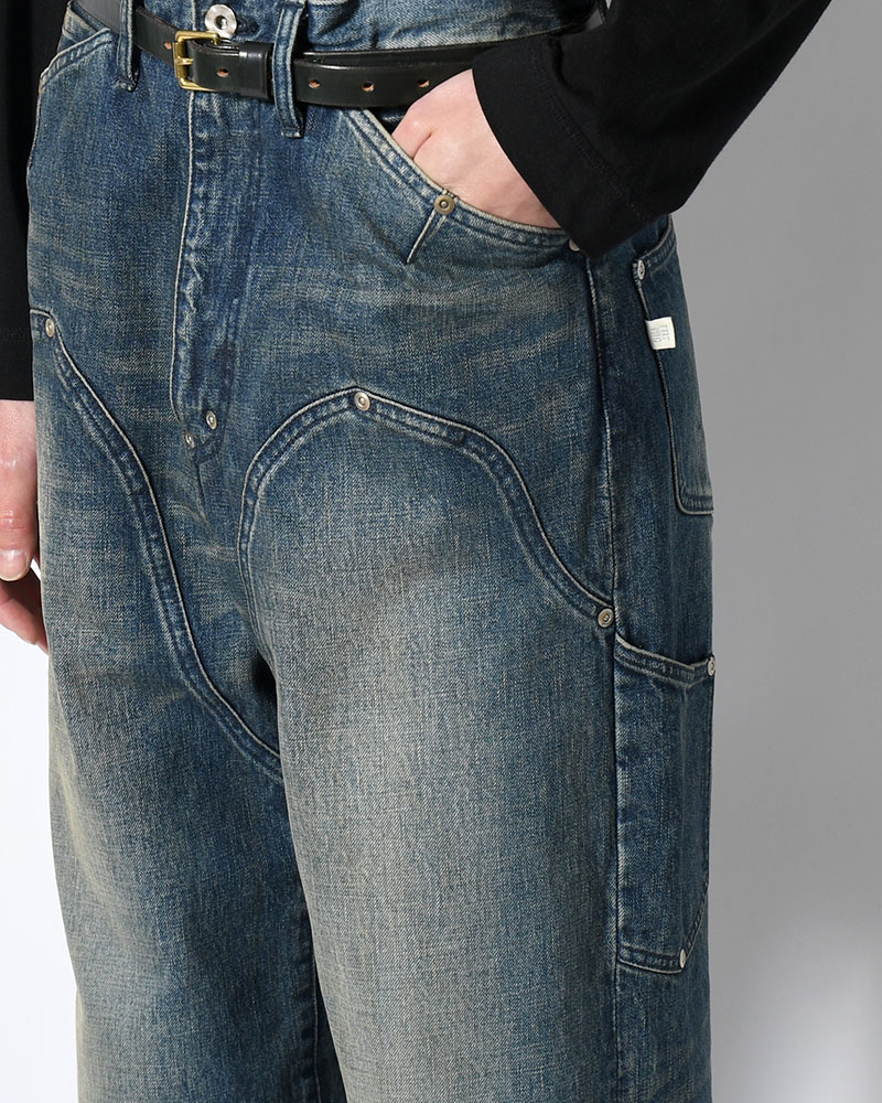 NEWCOMMUNE BAGGY DENIM PANTS -INDIGO-