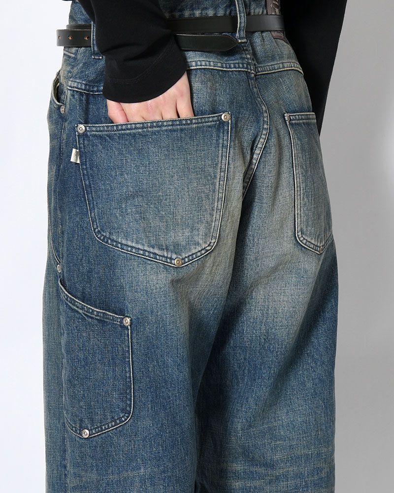 NEWCOMMUNE BAGGY DENIM PANTS -INDIGO-