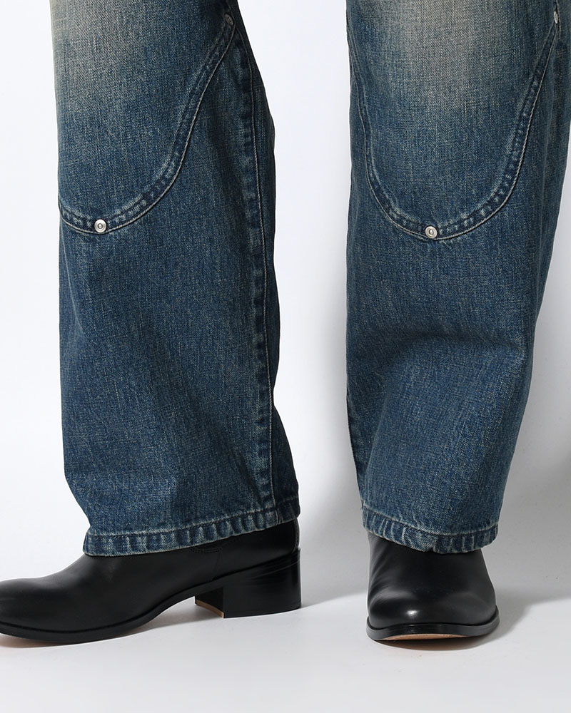 NEWCOMMUNE BAGGY DENIM PANTS -INDIGO-