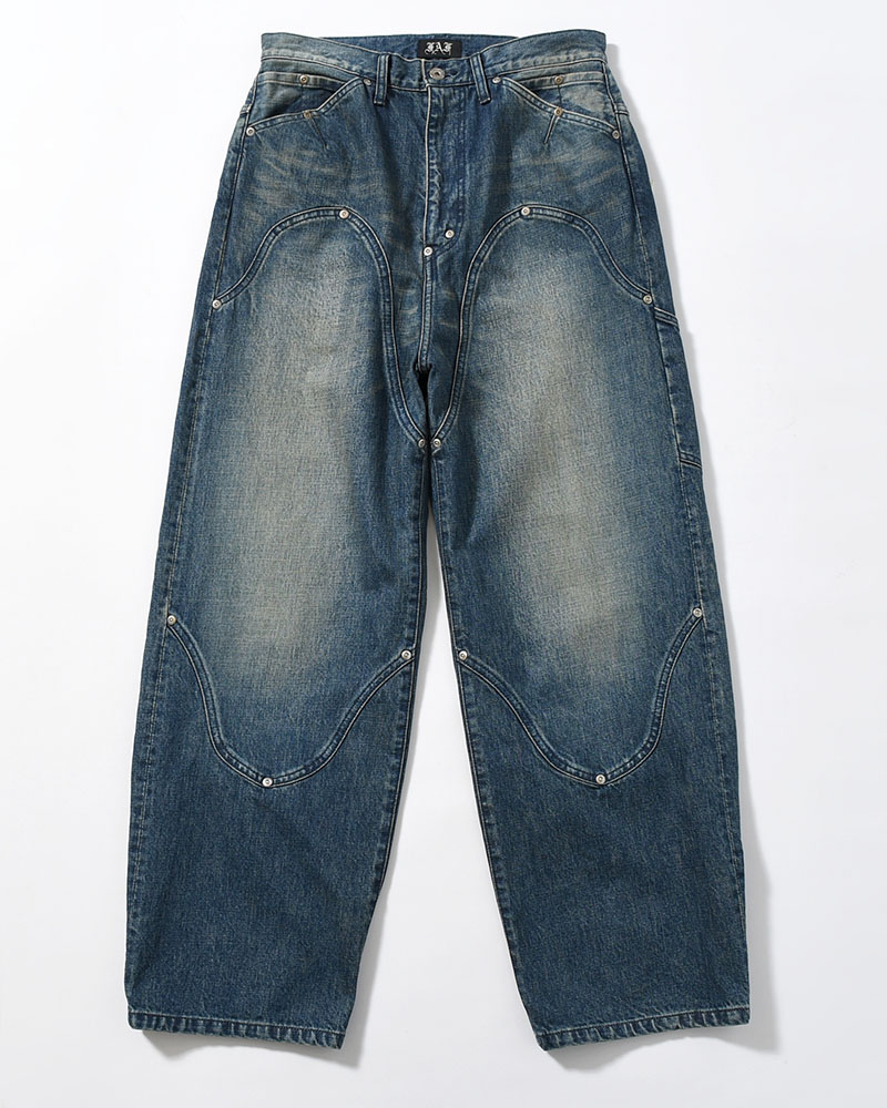 NEWCOMMUNE BAGGY DENIM PANTS -INDIGO-