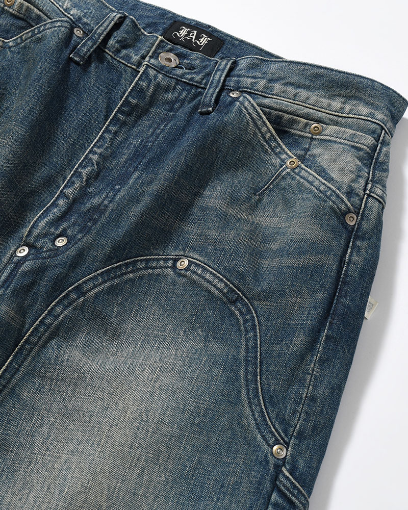 NEWCOMMUNE BAGGY DENIM PANTS -INDIGO-