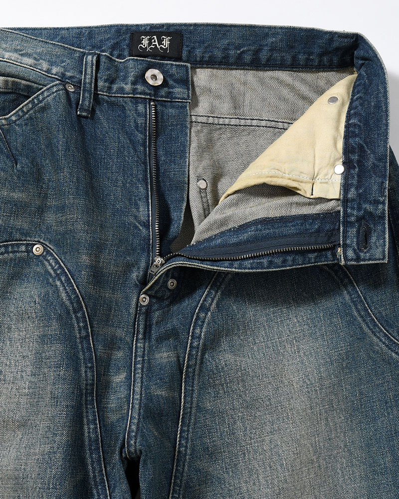 NEWCOMMUNE BAGGY DENIM PANTS -INDIGO-