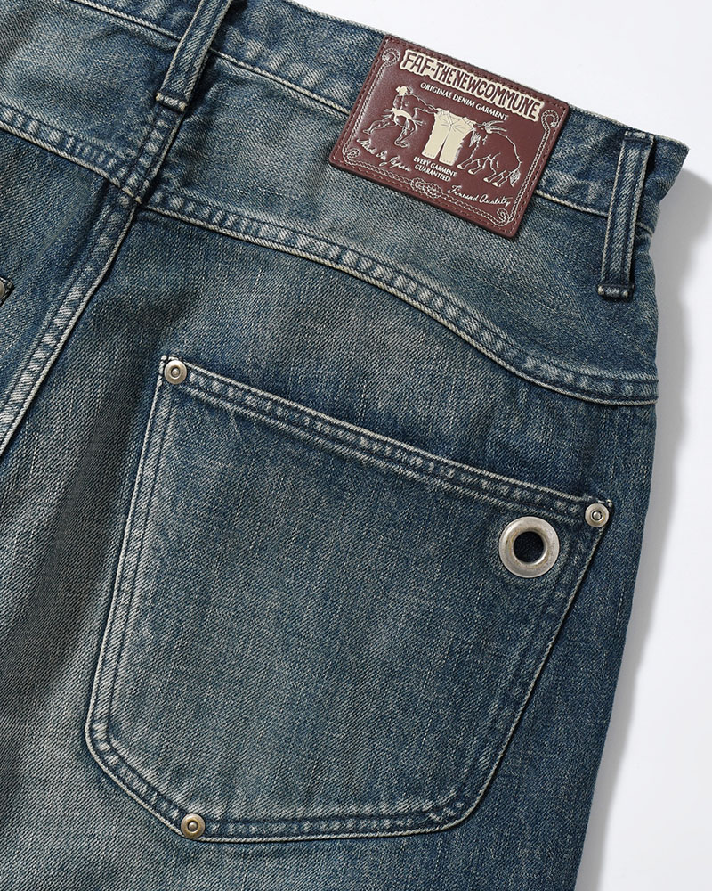 NEWCOMMUNE BAGGY DENIM PANTS -INDIGO-