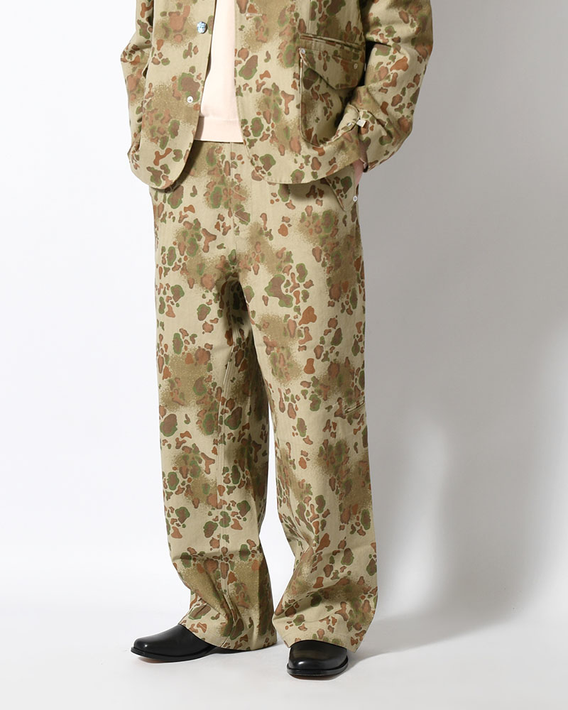 BAGGY CHINO PANTS -OLIVE CAMO-
