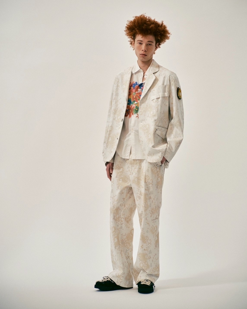 BAGGY CHINO PANTS -OLIVE CAMO-