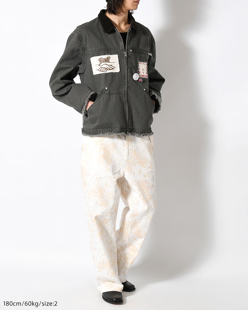 BAGGY CHINO PANTS -WHITE CAMO-