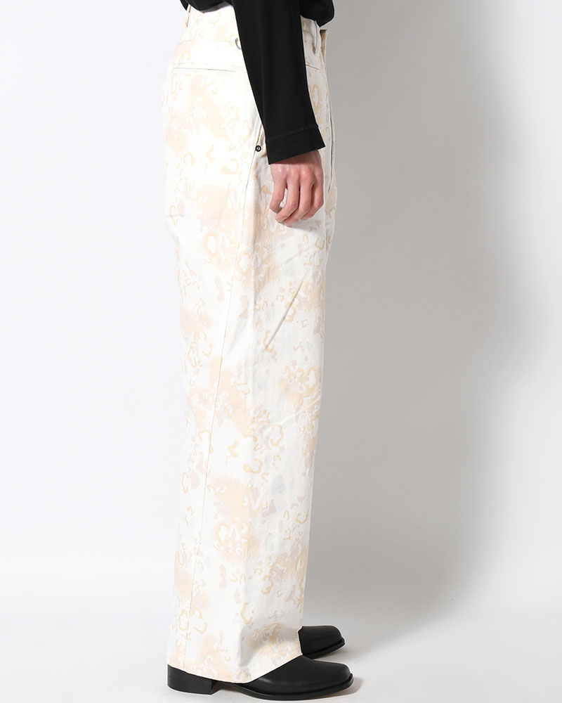 BAGGY CHINO PANTS -WHITE CAMO-