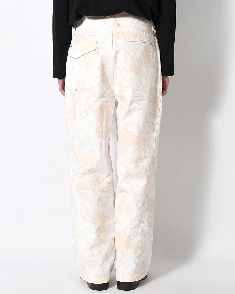 BAGGY CHINO PANTS -WHITE CAMO-