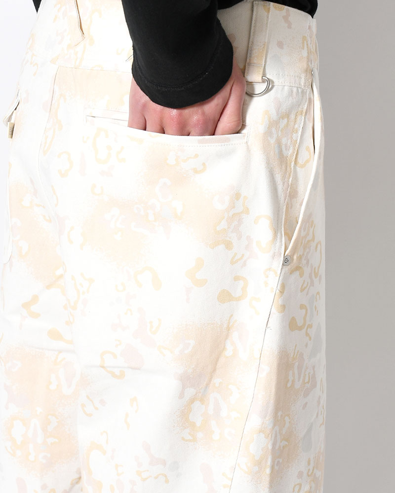 BAGGY CHINO PANTS -WHITE CAMO-