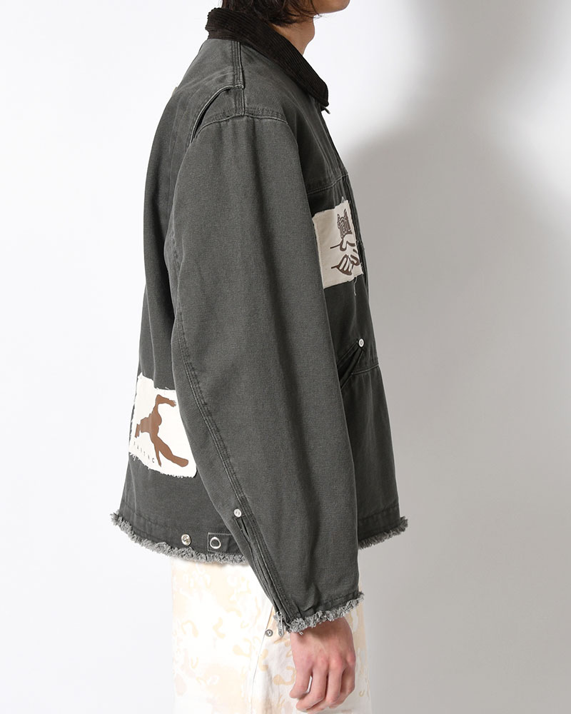 PATCHED ACTIVE JACKET -BLACK-