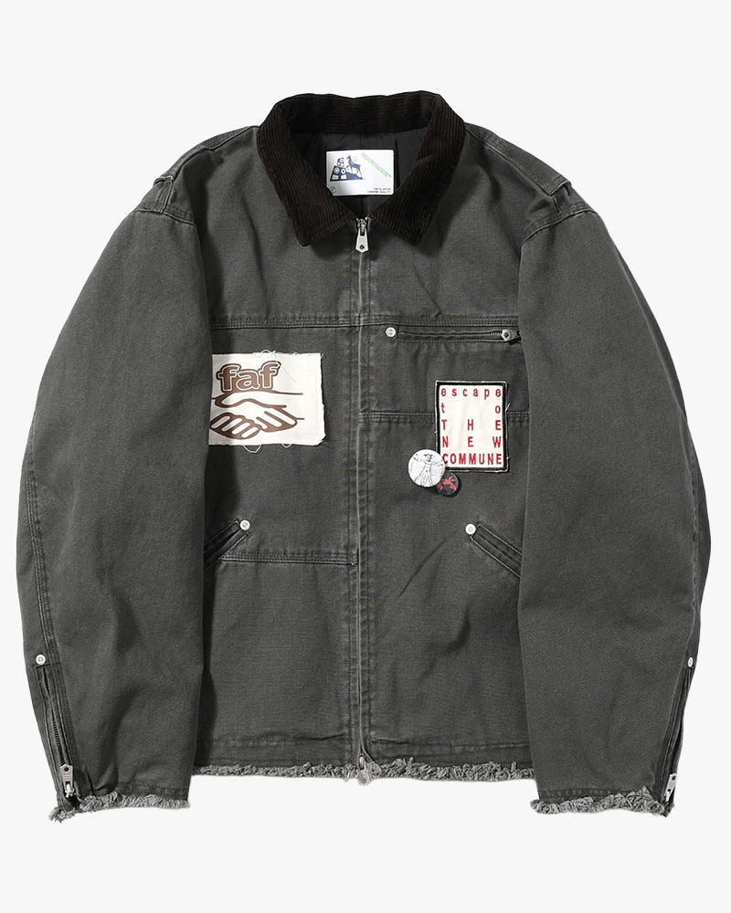 PATCHED ACTIVE JACKET -BLACK-