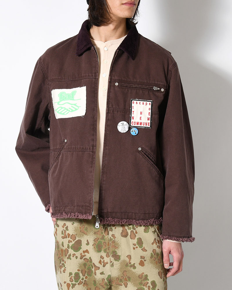 PATCHED ACTIVE JACKET -BURGUNDY-