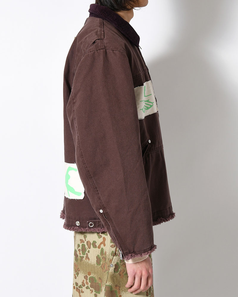 PATCHED ACTIVE JACKET -BURGUNDY-