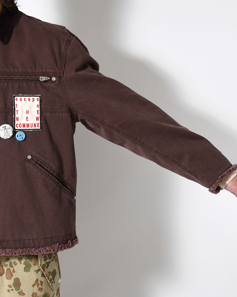 PATCHED ACTIVE JACKET -BURGUNDY-