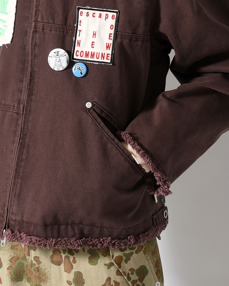 PATCHED ACTIVE JACKET -BURGUNDY-