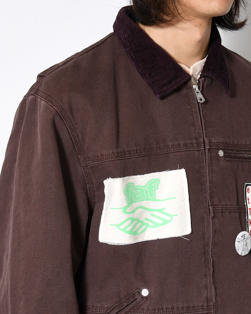 PATCHED ACTIVE JACKET -BURGUNDY-