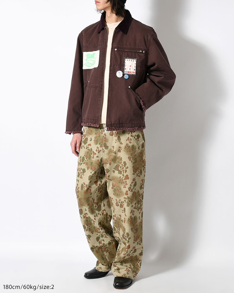 PATCHED ACTIVE JACKET -BURGUNDY-