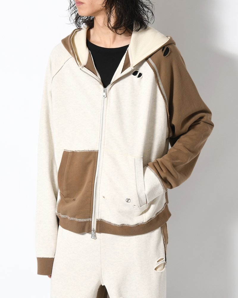 STELLA (ZIP UP HOODIE) -ECRU-