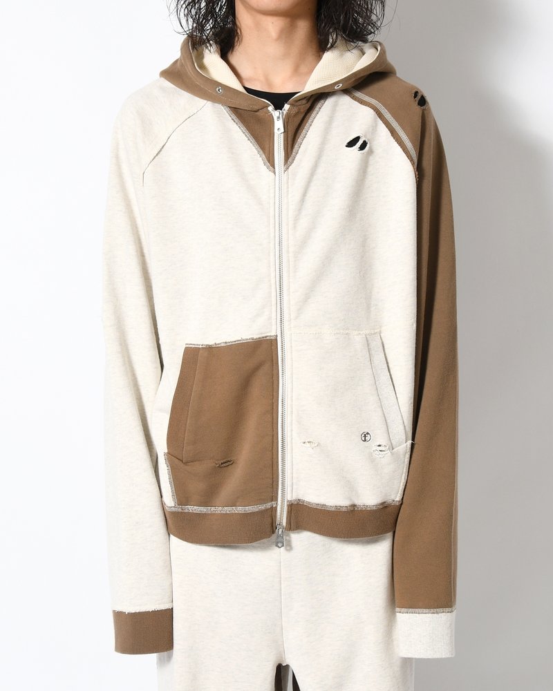 STELLA (ZIP UP HOODIE) -ECRU-