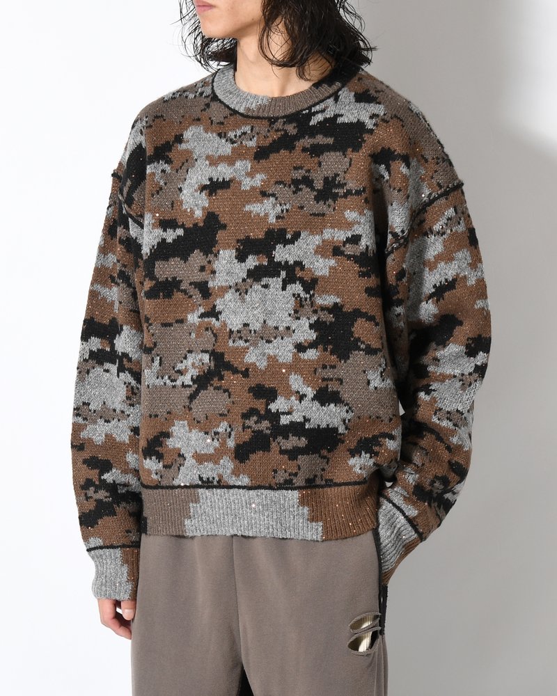 WIK CAMO JACQUARD KNIT -NIGHT CAMO-