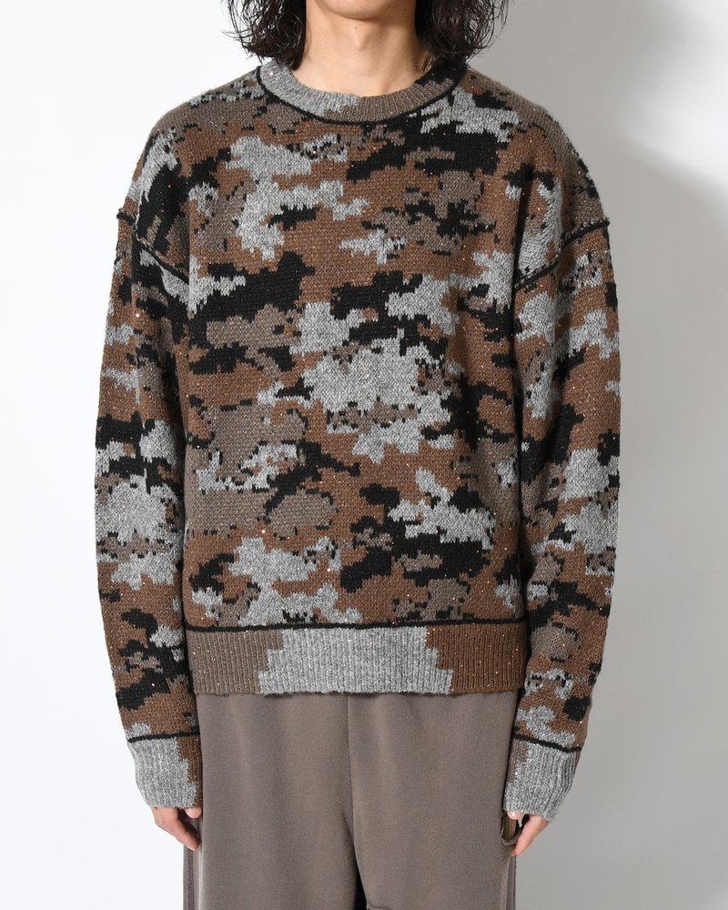 WIK CAMO JACQUARD KNIT -NIGHT CAMO-
