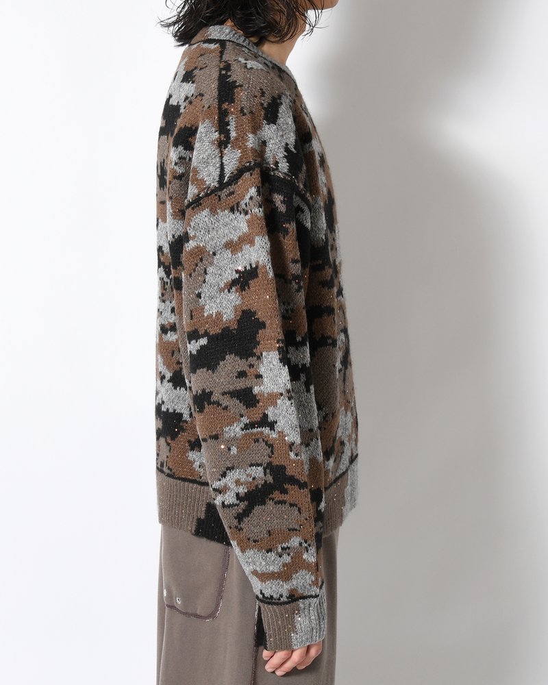 WIK CAMO JACQUARD KNIT -NIGHT CAMO-
