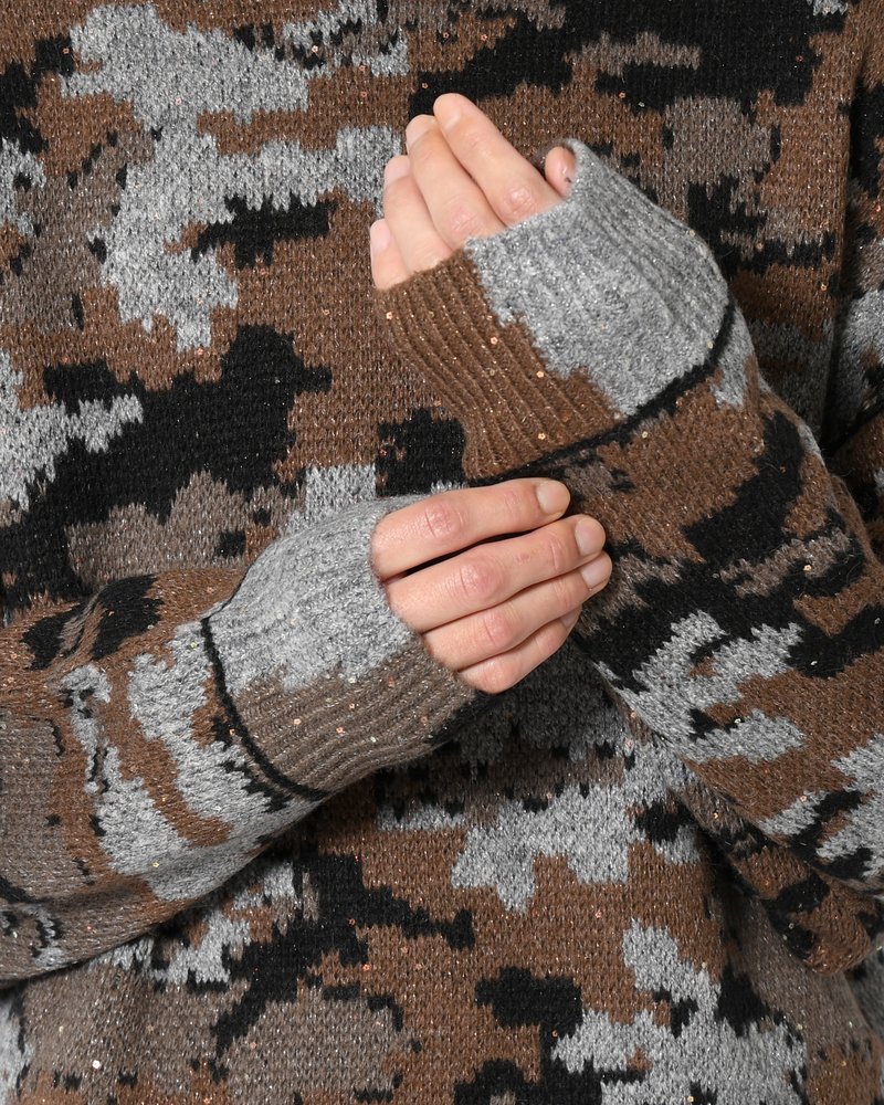 WIK CAMO JACQUARD KNIT -NIGHT CAMO-