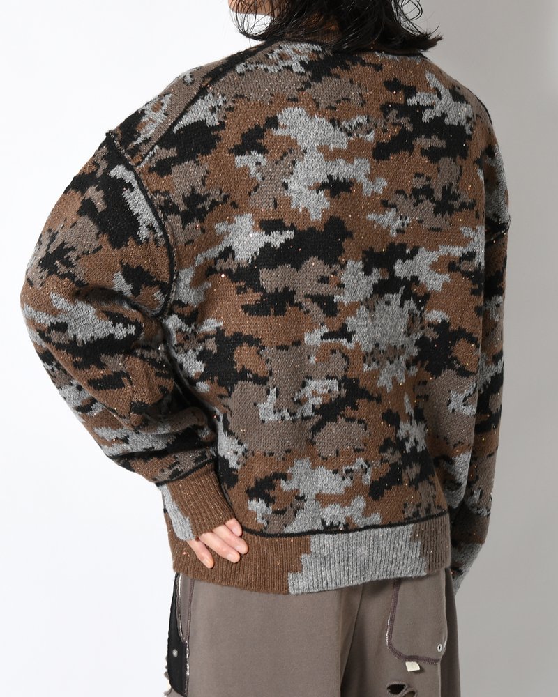 WIK CAMO JACQUARD KNIT -NIGHT CAMO-
