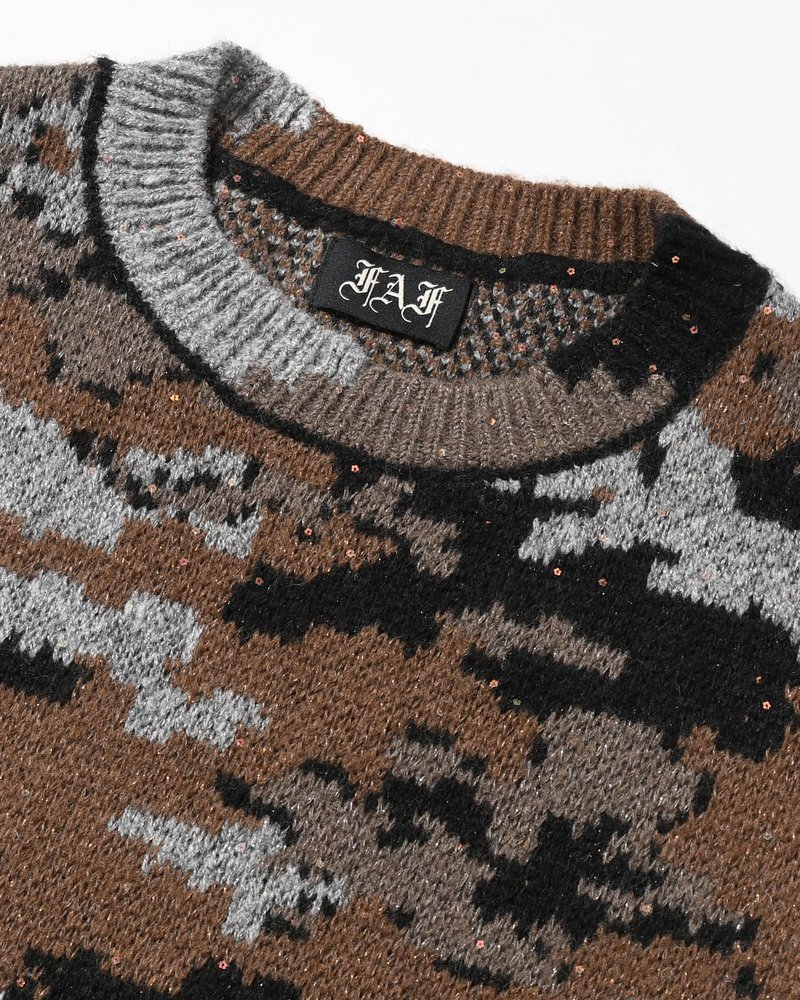 WIK CAMO JACQUARD KNIT -NIGHT CAMO-