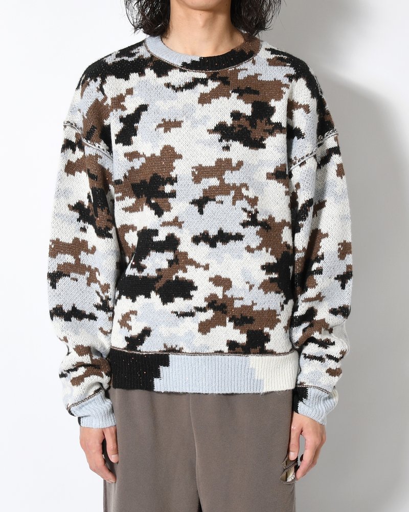WIK CAMO JACQUARD KNIT -SKY CAMO-