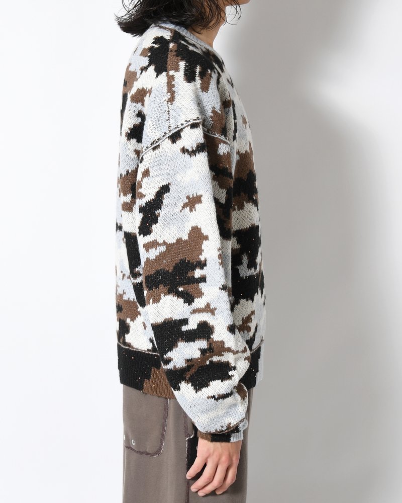 WIK CAMO JACQUARD KNIT -SKY CAMO-
