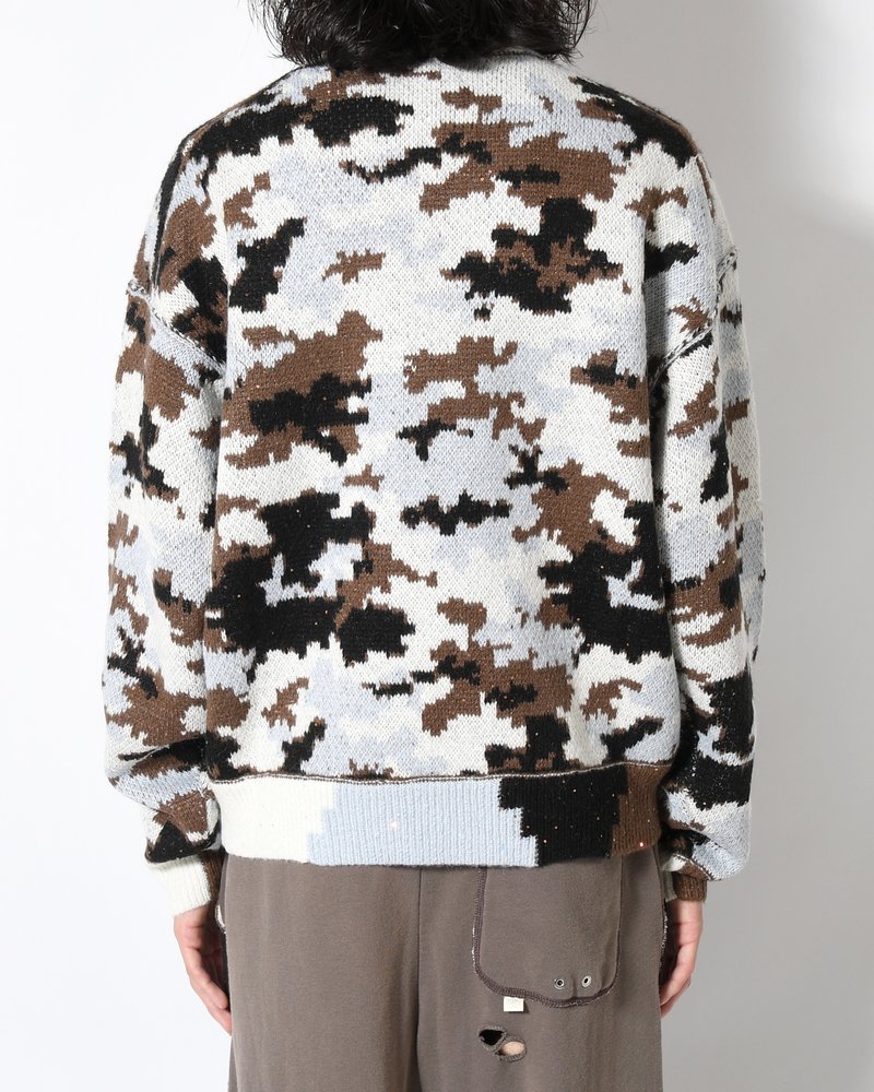 WIK CAMO JACQUARD KNIT -SKY CAMO-