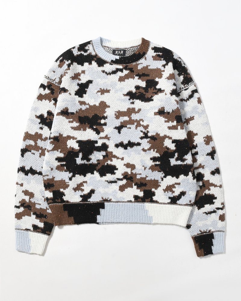 WIK CAMO JACQUARD KNIT -SKY CAMO-