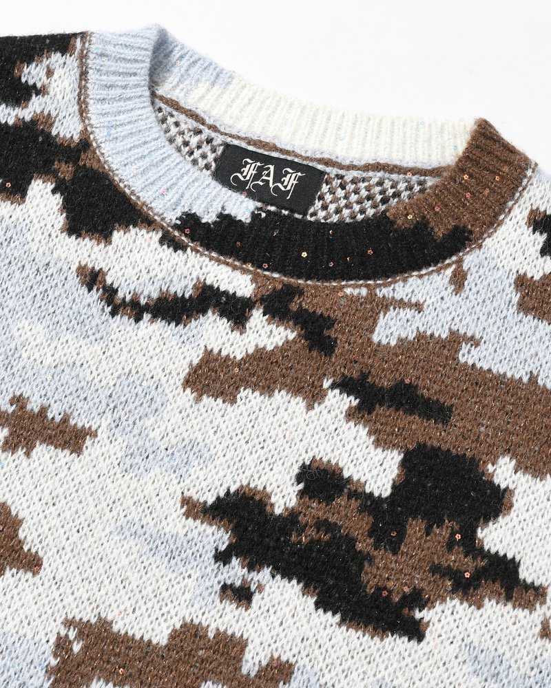 WIK CAMO JACQUARD KNIT -SKY CAMO-