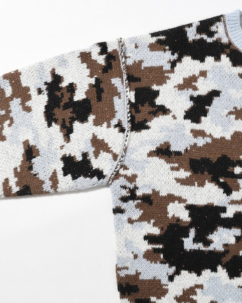 WIK CAMO JACQUARD KNIT -SKY CAMO-