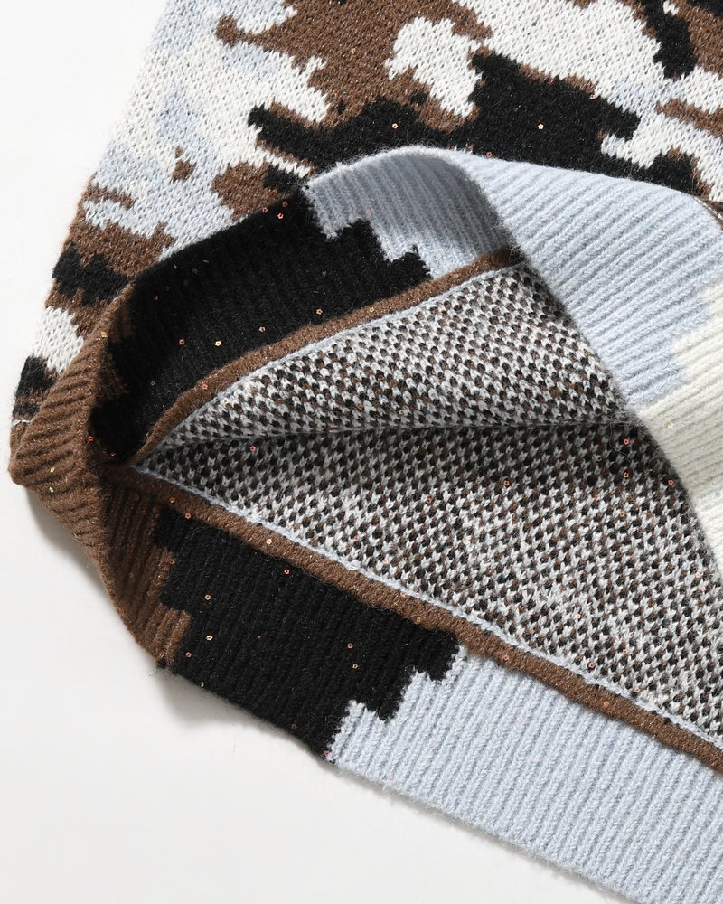 WIK CAMO JACQUARD KNIT -SKY CAMO-