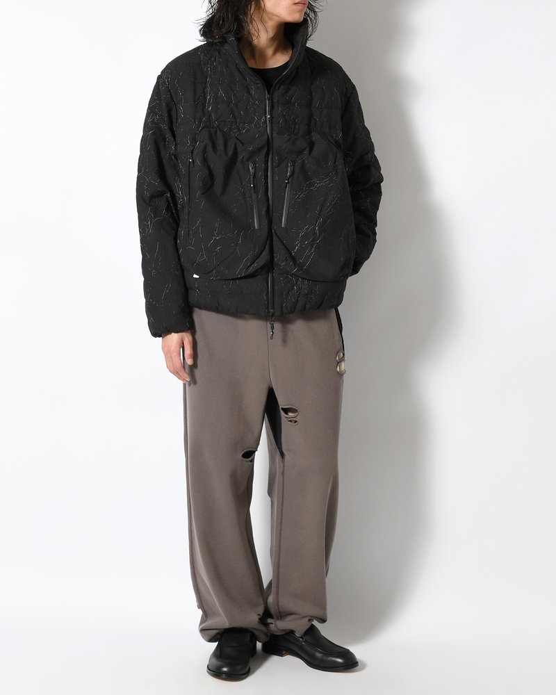 CRACK DOWN JACKET -BLACK-