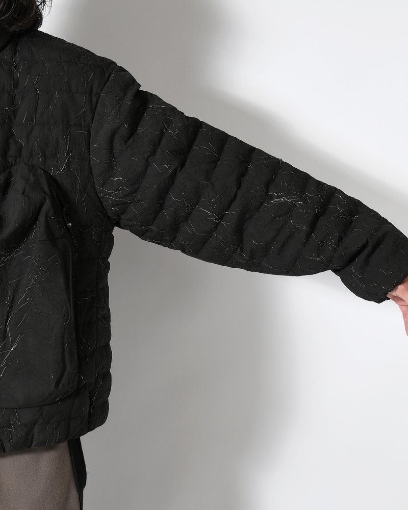 CRACK DOWN JACKET -BLACK-