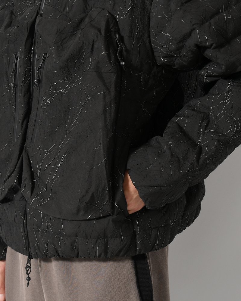 CRACK DOWN JACKET -BLACK-