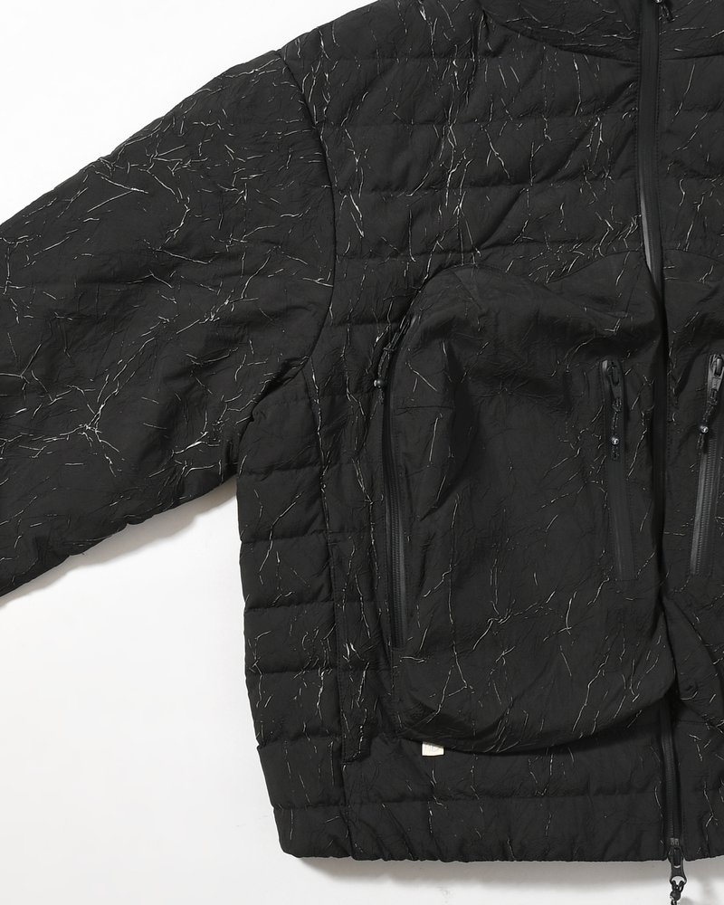 CRACK DOWN JACKET -BLACK-