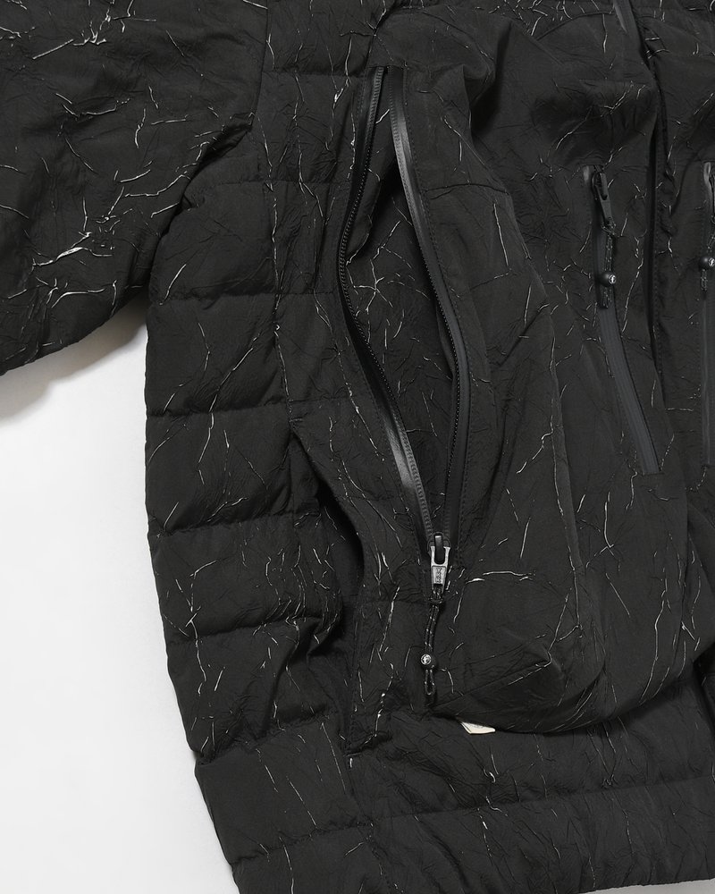 CRACK DOWN JACKET -BLACK-