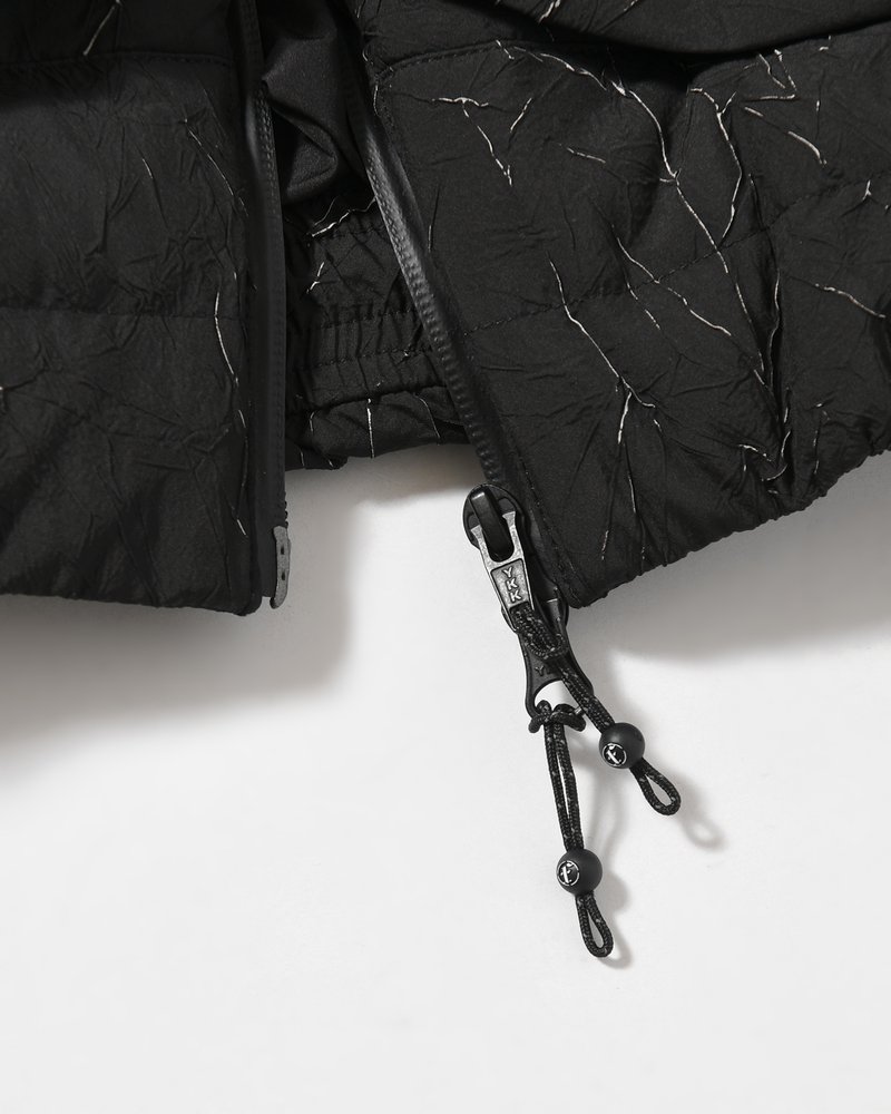 CRACK DOWN JACKET -BLACK-