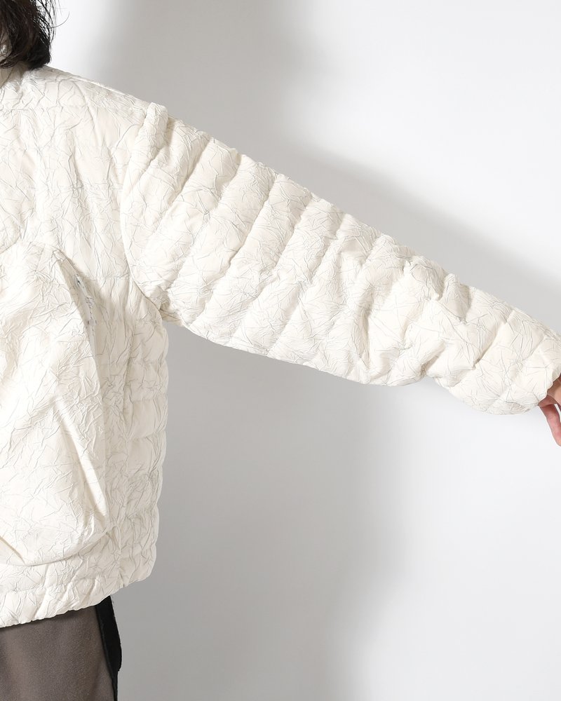 CRACK DOWN JACKET -ECRU-