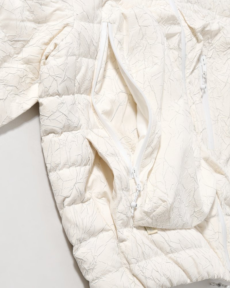 CRACK DOWN JACKET -ECRU-