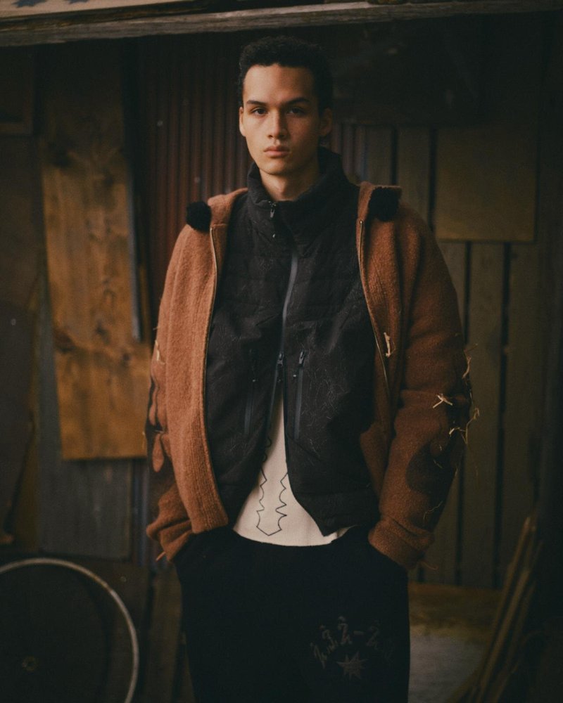 CRACK DOWN JACKET -ECRU-