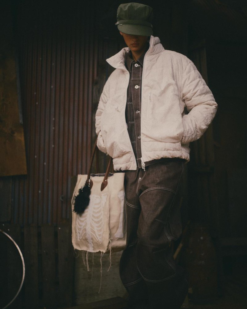 CRACK DOWN JACKET -ECRU-