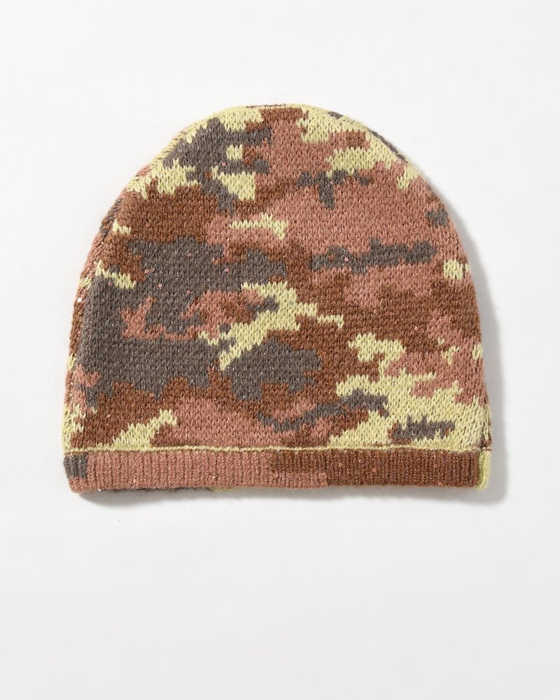 CAMO SINGLE BEANIE -BROWN CAMO-
