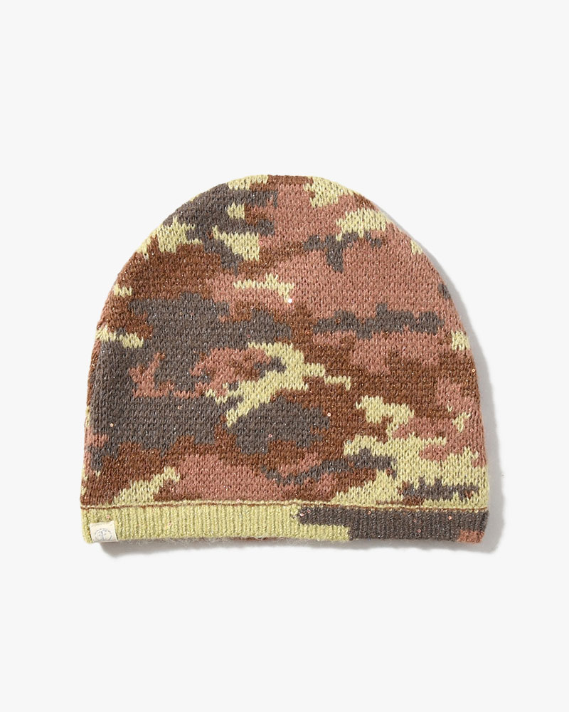 CAMO SINGLE BEANIE -BROWN CAMO-