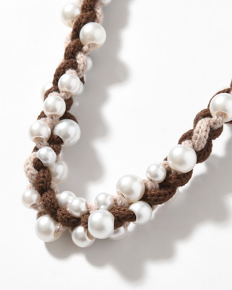 PEARL CORD -BROWN-